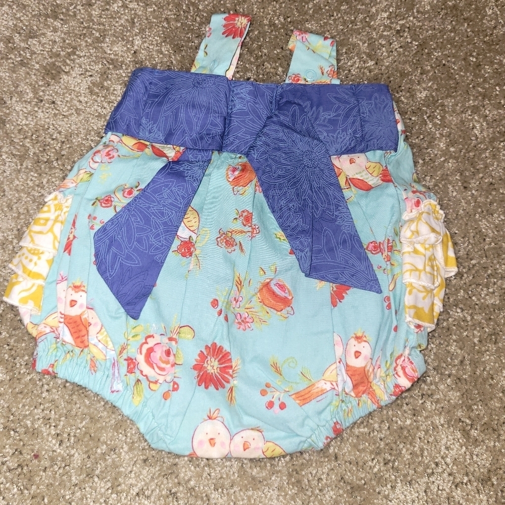 Giggle moon Chick and daisy romper. Babies 3 months